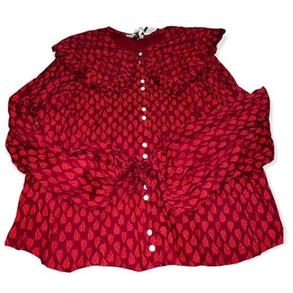 Red Collared Shirt (Prairie Look) | Universal Thread - Picture 3 of 4